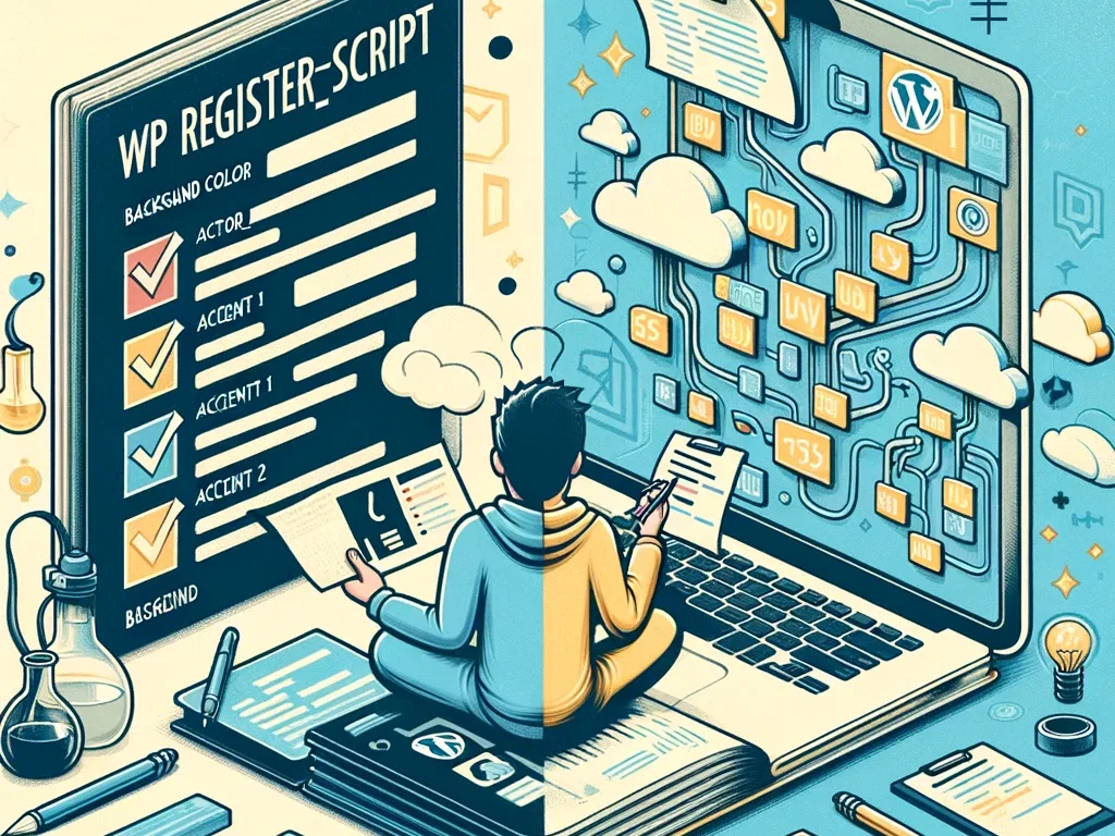 Illustration des concepts de wp_register_script et wp_enqueue_script dans le développement WordPress