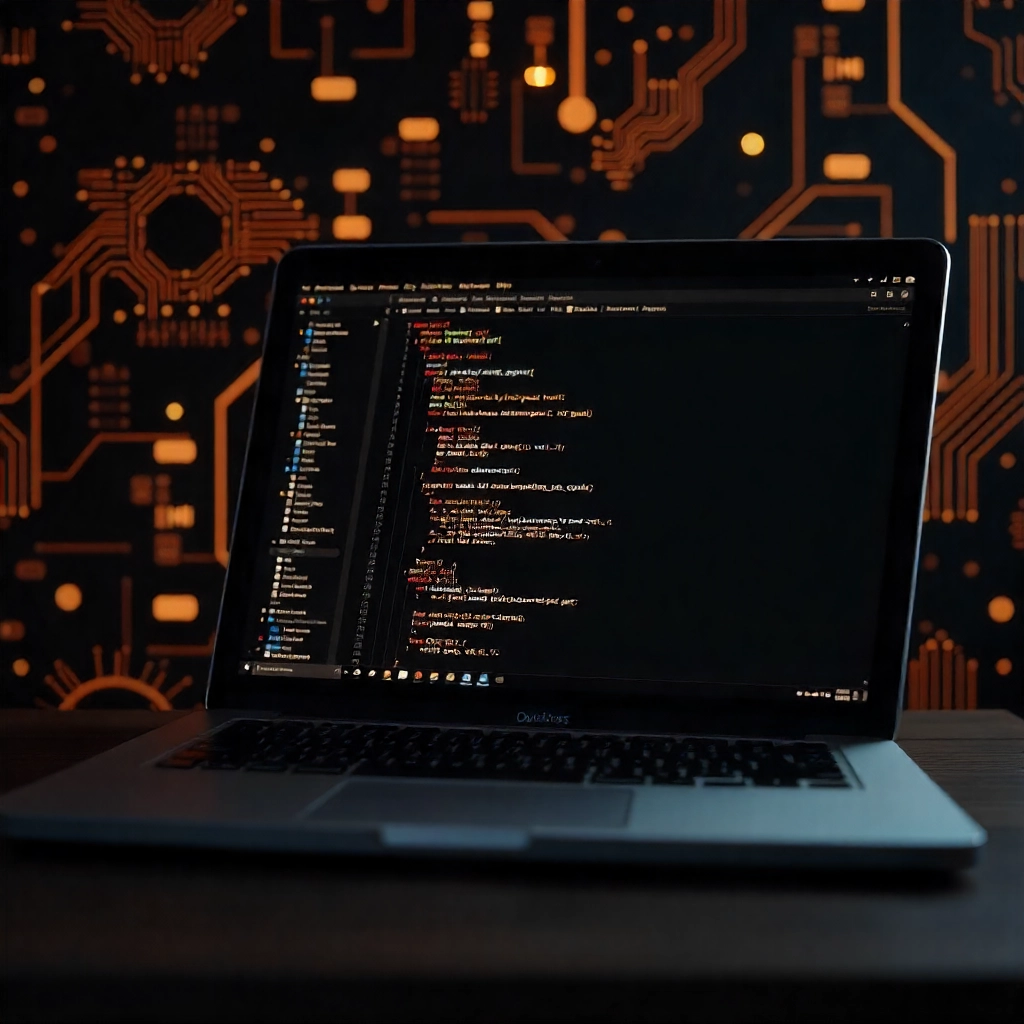 Ordinateur portable affichant du code dans un éditeur